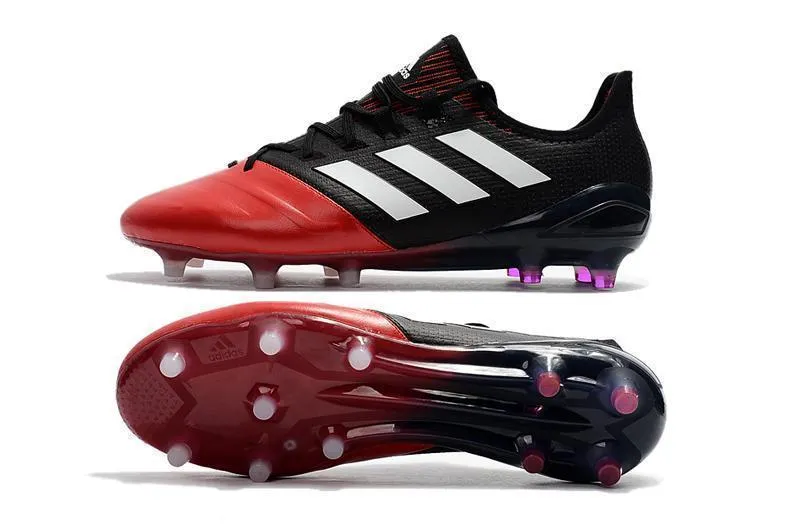 Adidas ACE 17.1 Leather FG Football Cleats Red White Black