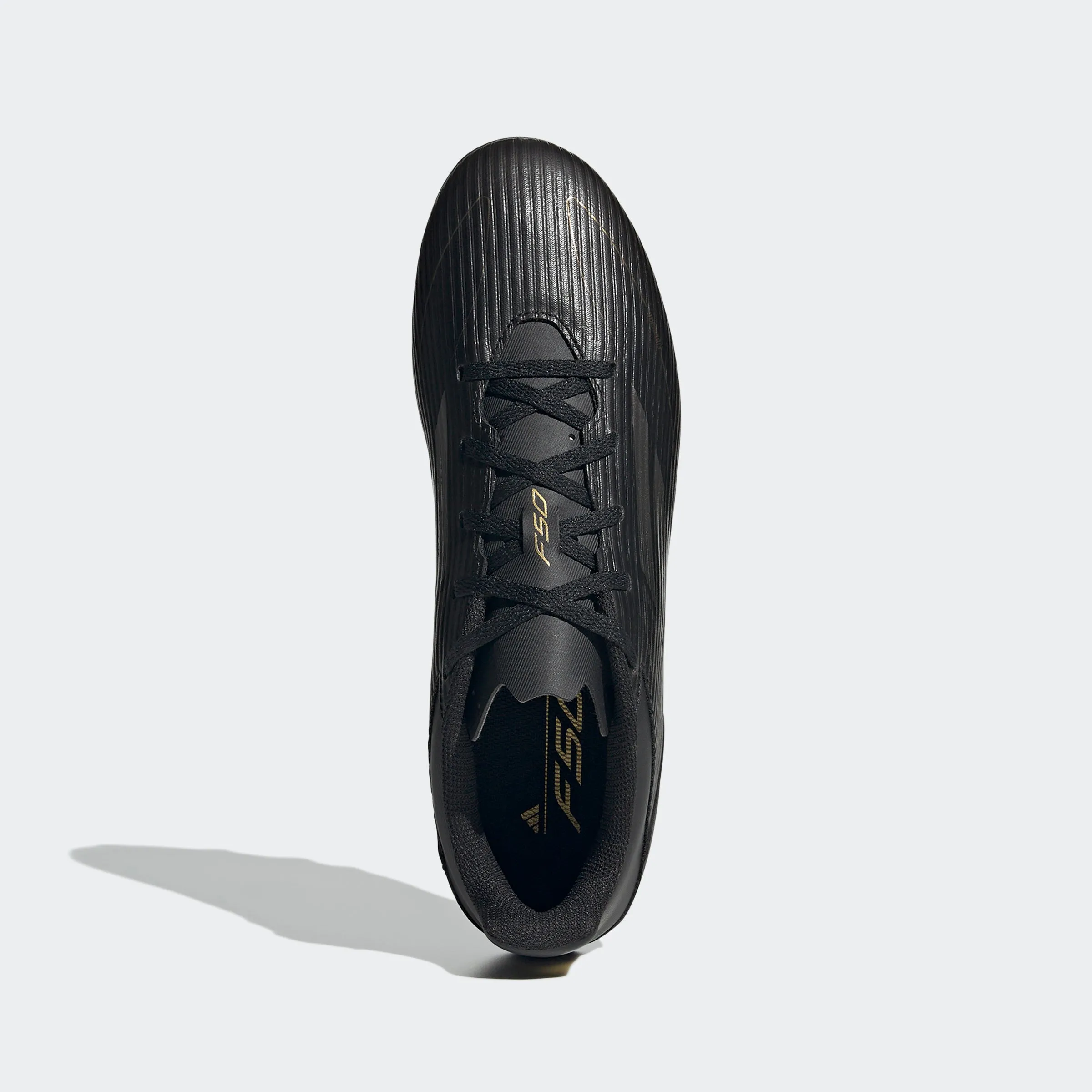 adidas F50 Club Flexible Ground Soccer Shoes | Core Black-Carbon-Gold Metallic | Men's