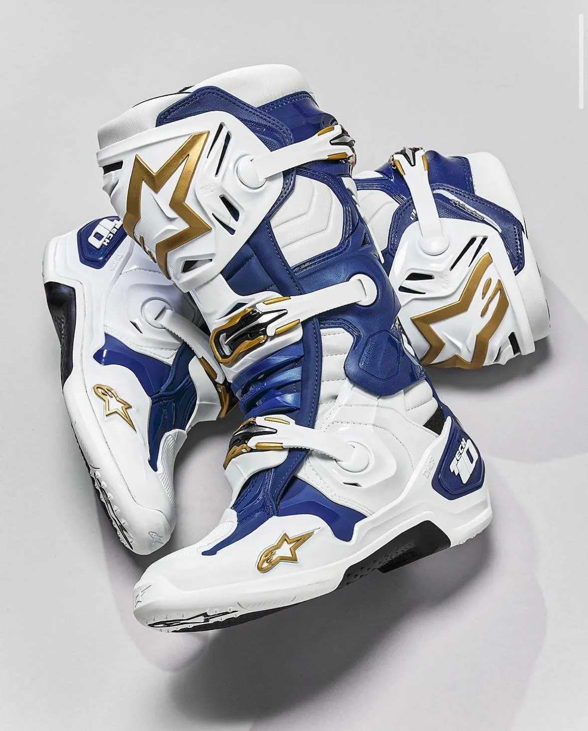 Alpinestars Tech 10 Limited Edition Boots - Dress Whites Tropical