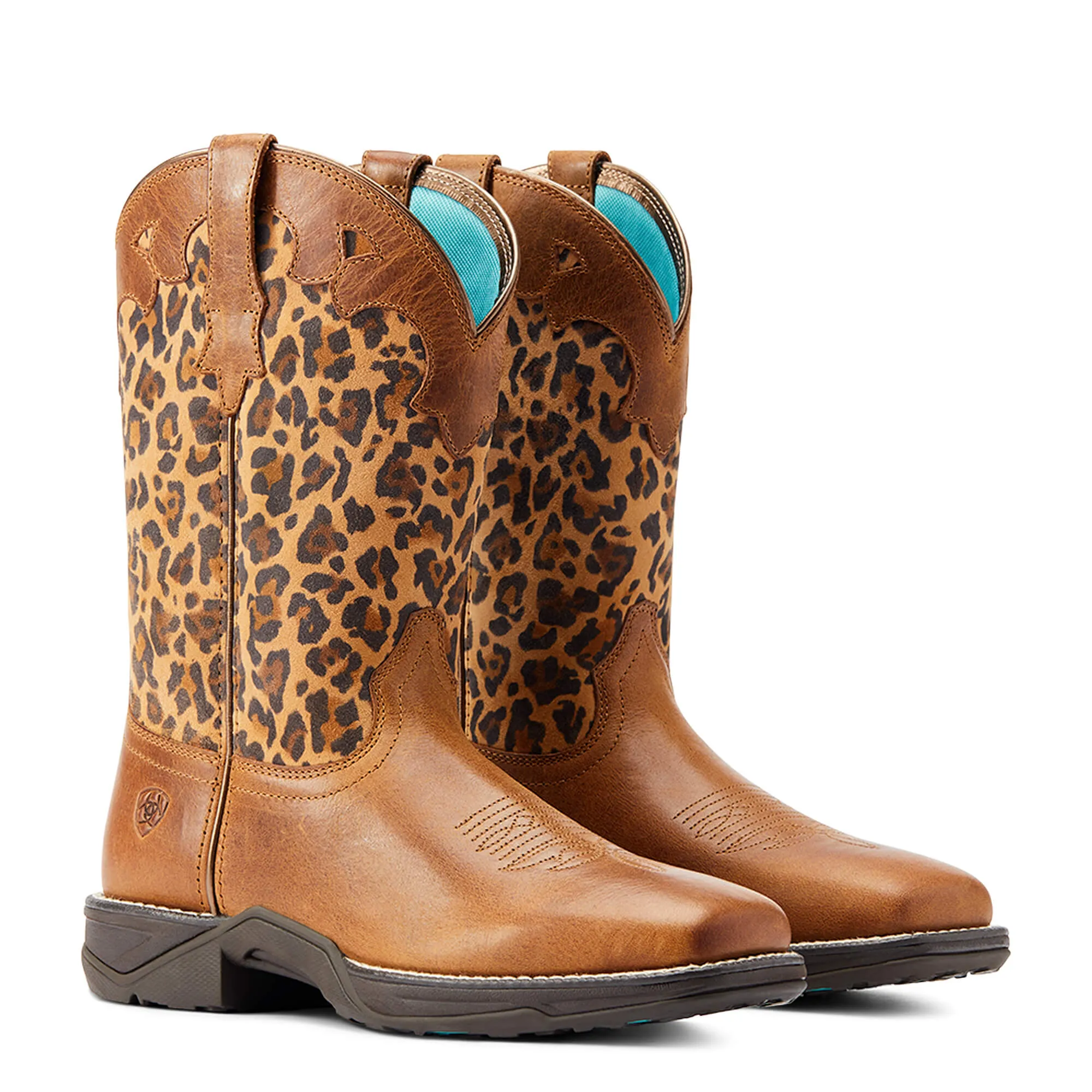 Ariat Ladies Anthem Savanna Tortuga & Leopard Print Tan Boots 10044410