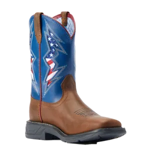 Ariat Youth Boy's WorkHog XT VentTEK Bolt Distressed Tan Boots 10044436
