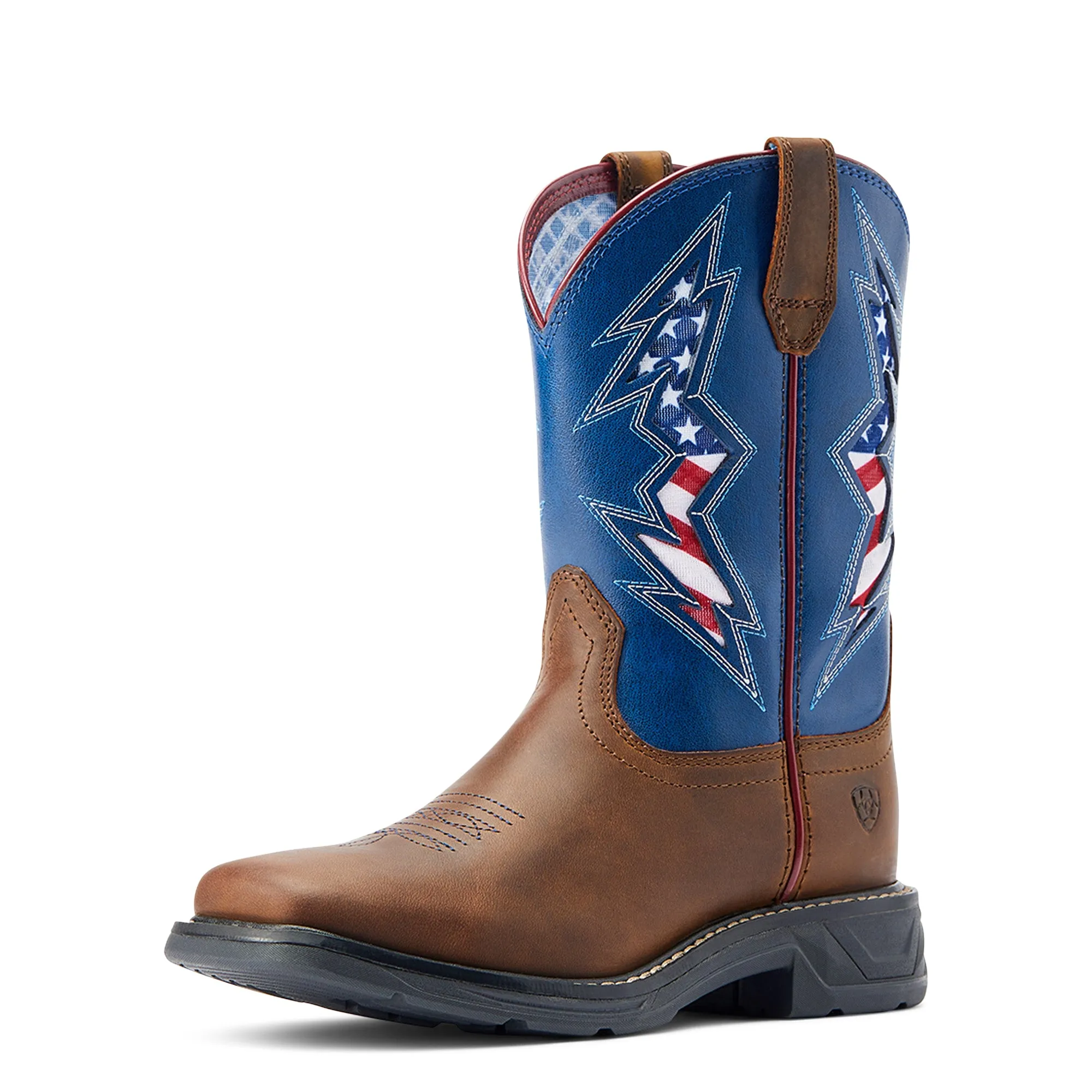 Ariat Youth Boy's WorkHog XT VentTEK Bolt Distressed Tan Boots 10044436