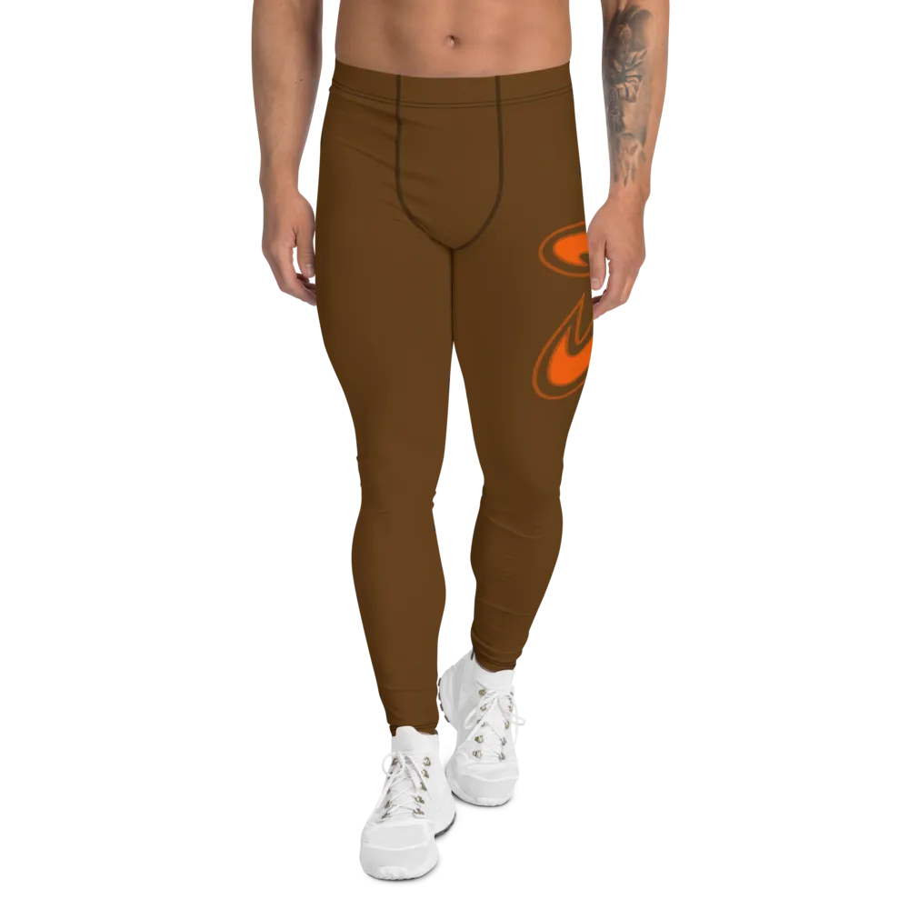 Athletic Apparatus Brown Orange 2 logo V2 Men's Leggings
