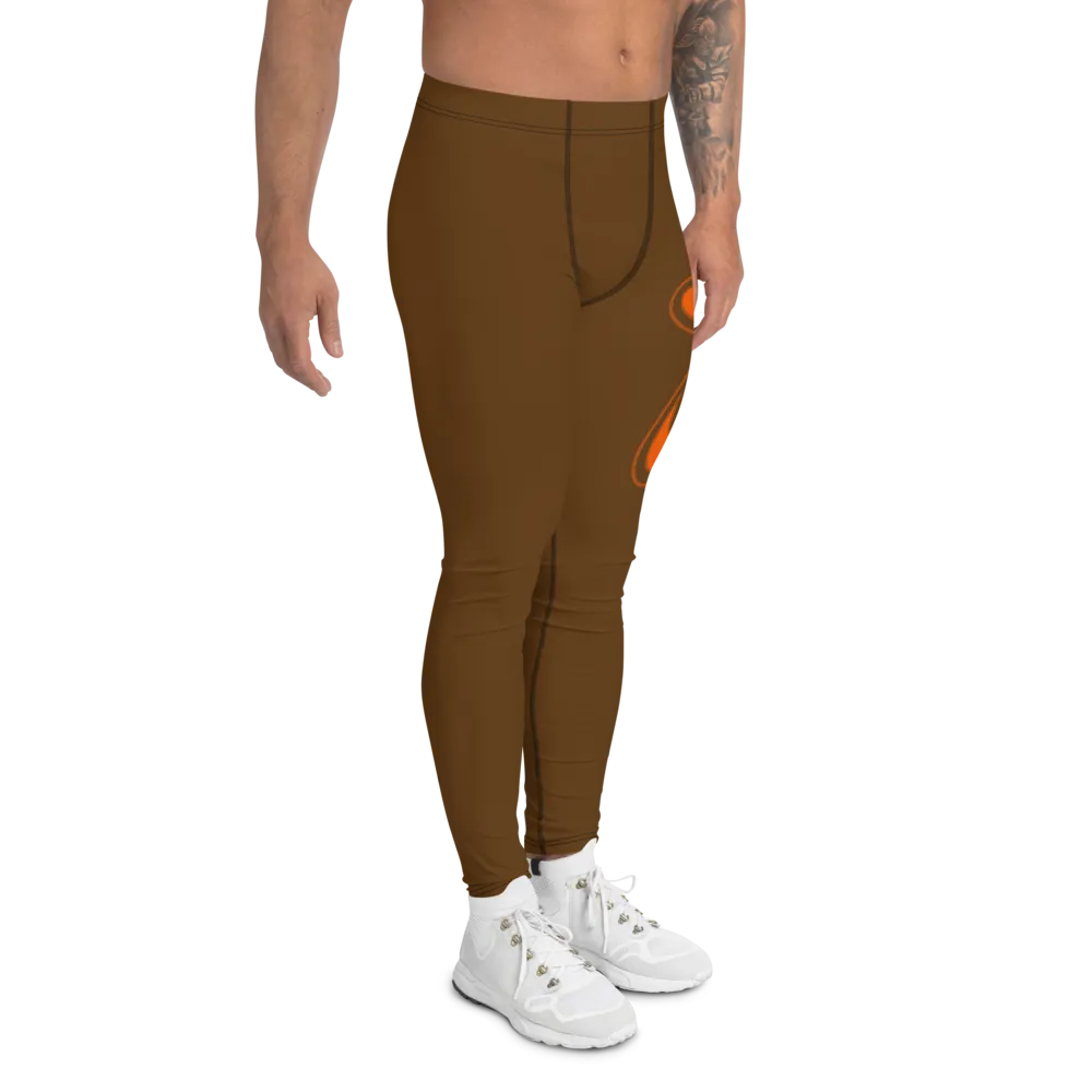 Athletic Apparatus Brown Orange 2 logo V2 Men's Leggings