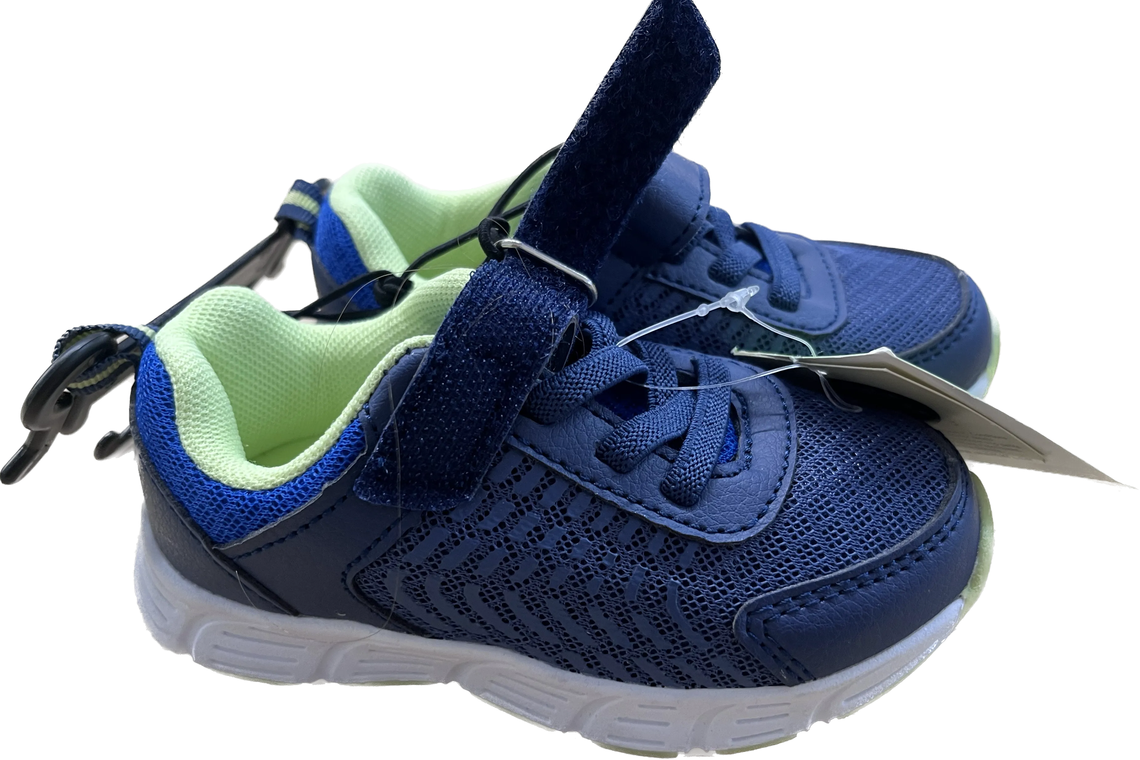 Athletic Works Sneakers – Navy Blue & Green (Size 7)