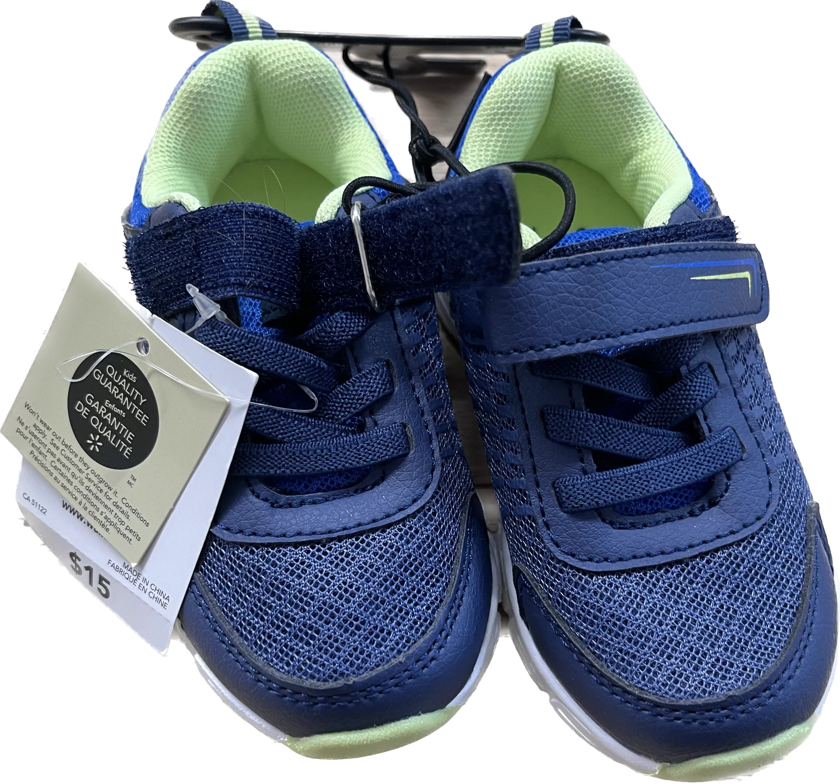 Athletic Works Sneakers – Navy Blue & Green (Size 7)