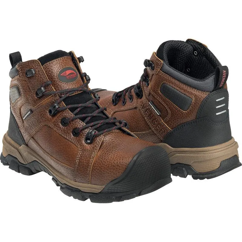 Avenger Men's Ripsaw Carbon Toe Waterproof Brown Work Boots A7330