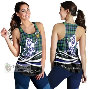 Bailey Ancient Tartan Women's Racerback Tanks with Alba Gu Brath Regal Lion Emblem