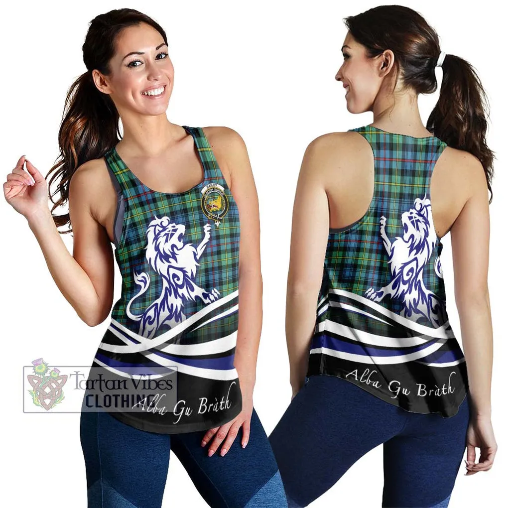 Bailey Ancient Tartan Women's Racerback Tanks with Alba Gu Brath Regal Lion Emblem
