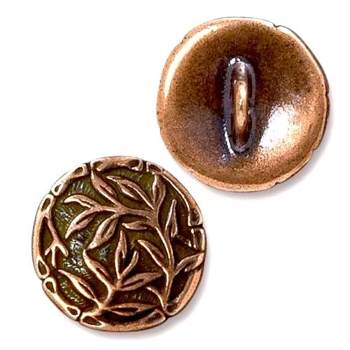 Bamboo Copper/Black Button 5/8"  TierraCast  #6589-18