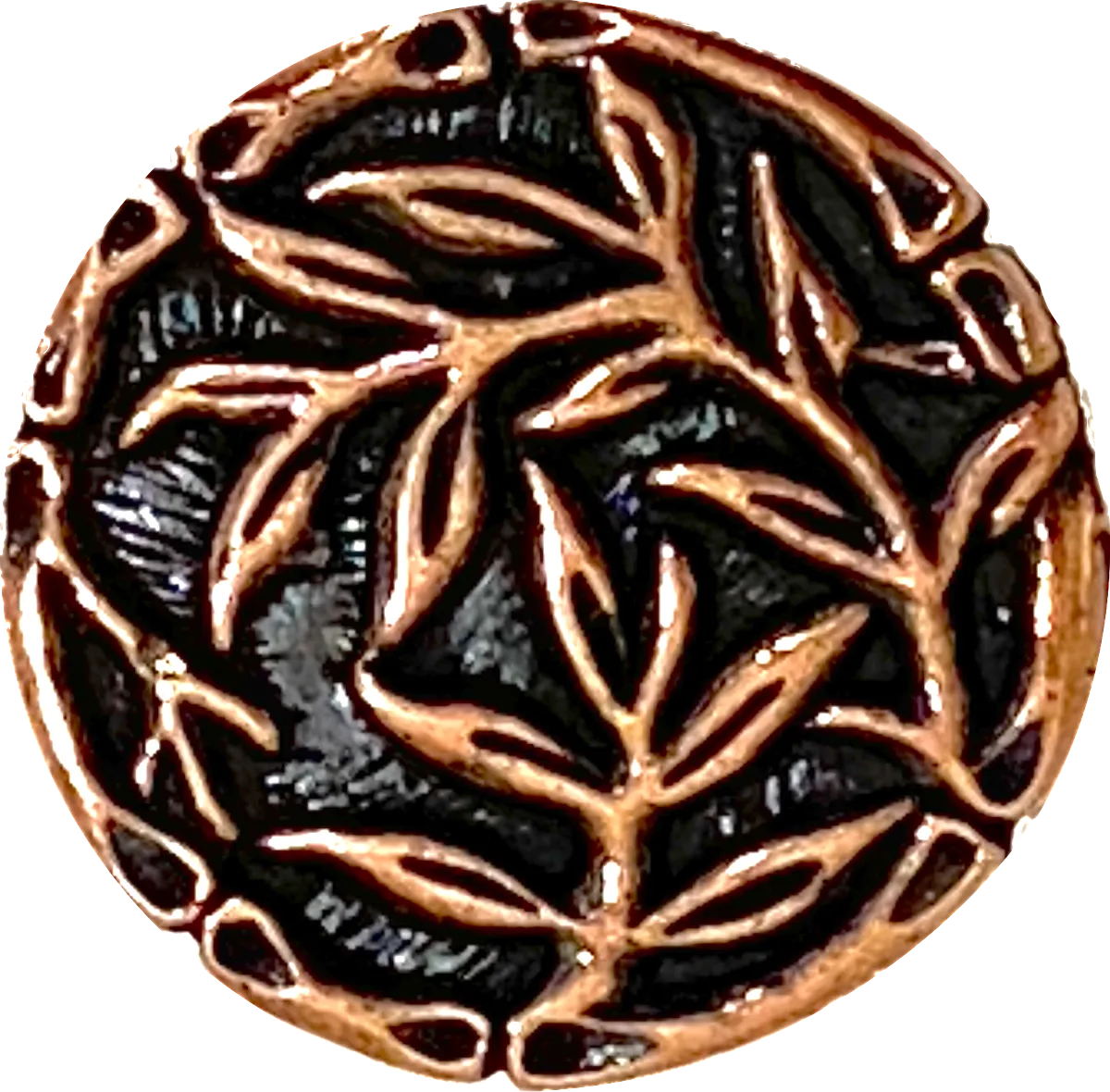 Bamboo Copper/Black Button 5/8"  TierraCast  #6589-18
