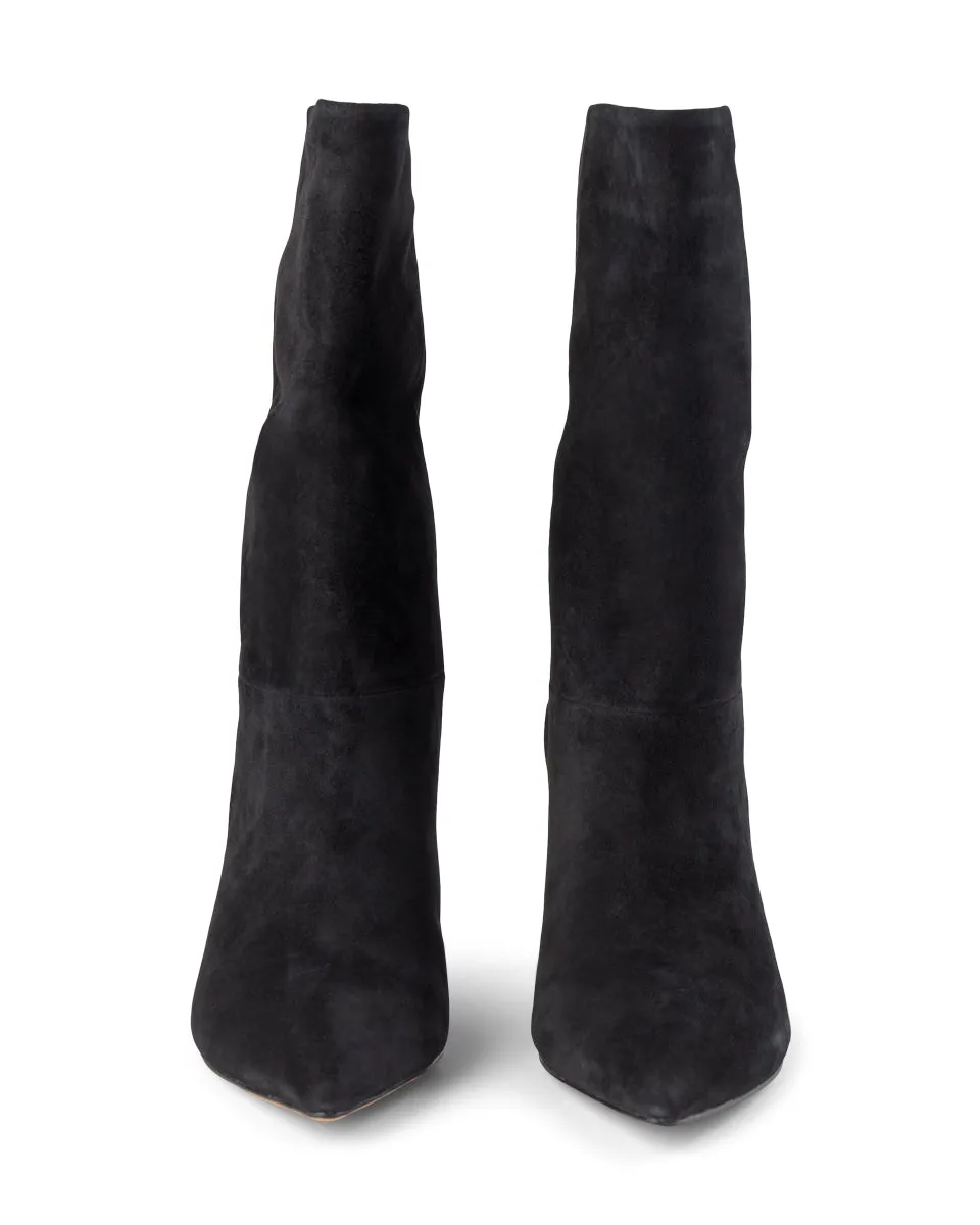 Bergit boot suede - BLACK