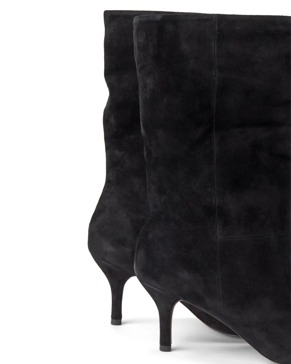 Bergit boot suede - BLACK