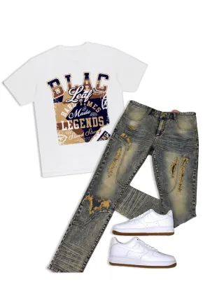 Blac Leaf Stand Strong Domestic Tee, and Legends Jean Combo (Shoes Not Included)