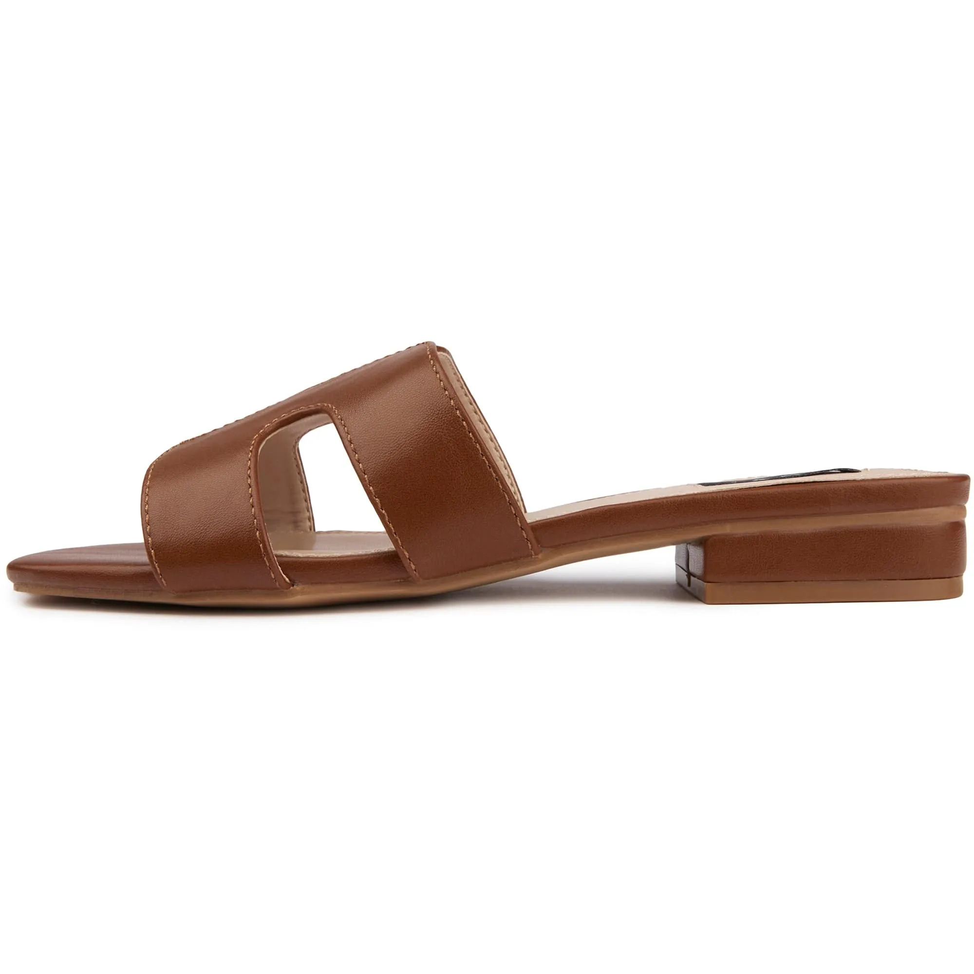 Bok Women's Vegan Leather Classic Slider Sandals | Tan