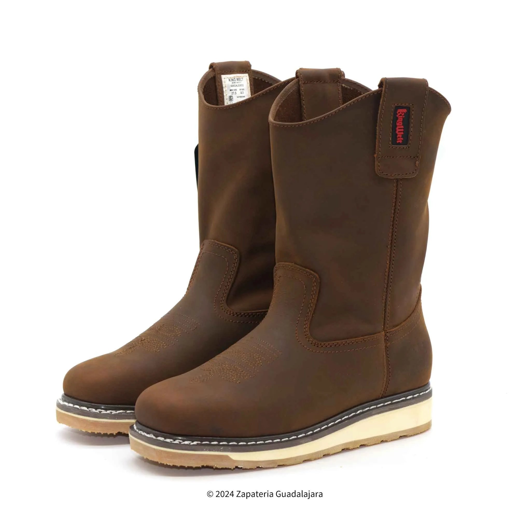 CALEXICO SOFT TOE 10" PULL ON SAND GRASSO DOUBLE DENSITY MEN LEATHER WORK BOOT -920