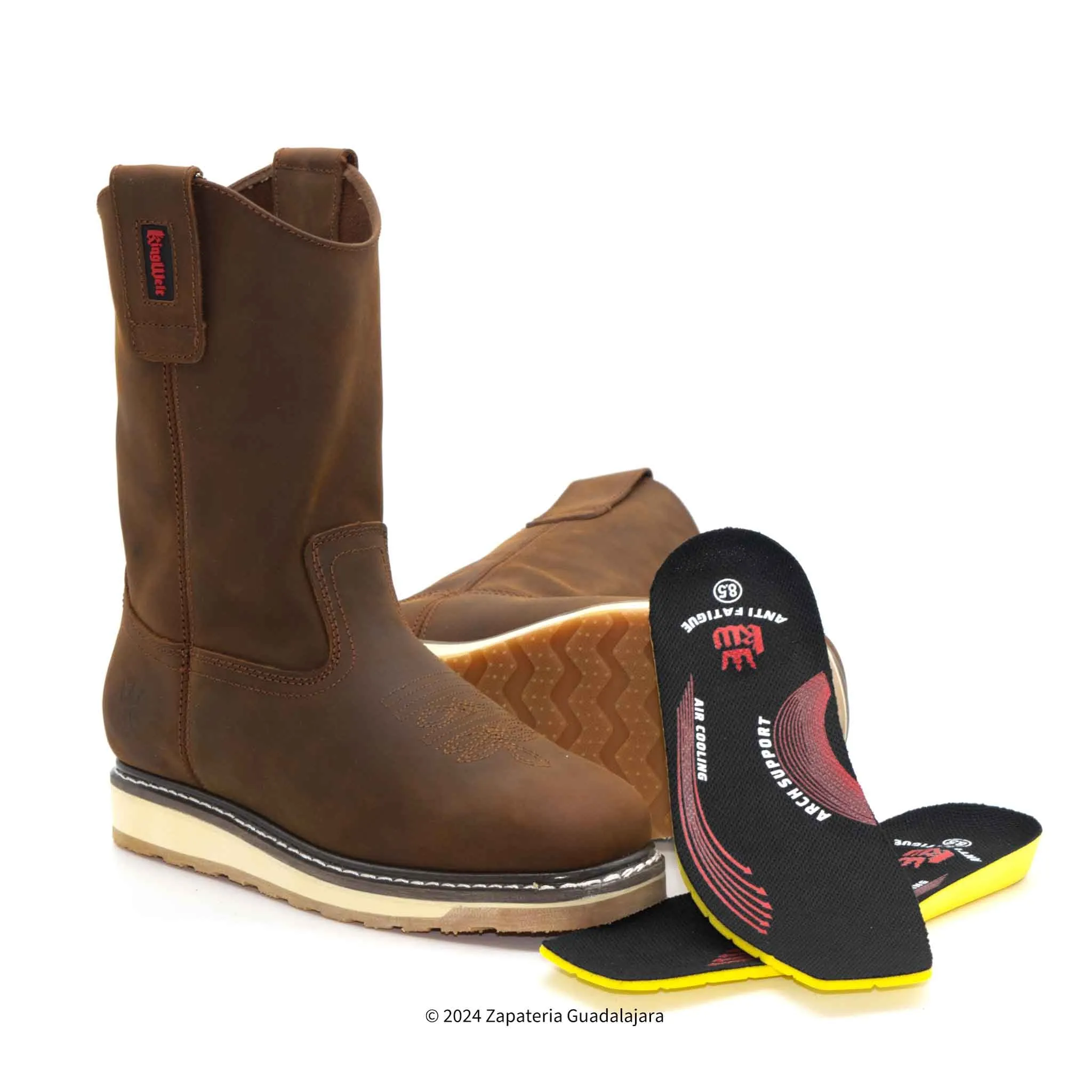 CALEXICO SOFT TOE 10" PULL ON SAND GRASSO DOUBLE DENSITY MEN LEATHER WORK BOOT -920