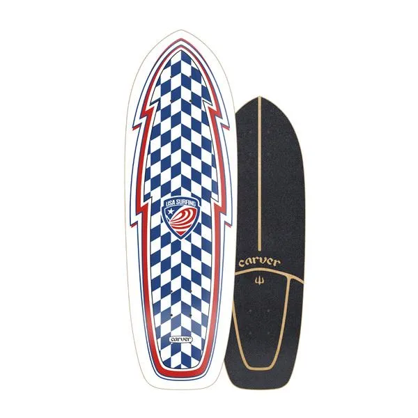 Carver USA Booster Surfskate Cruiser Skateboard Deck - 9.625" x 30.75"