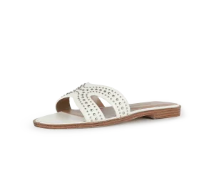 Ceres Cut Out Genuine Leather Slippers