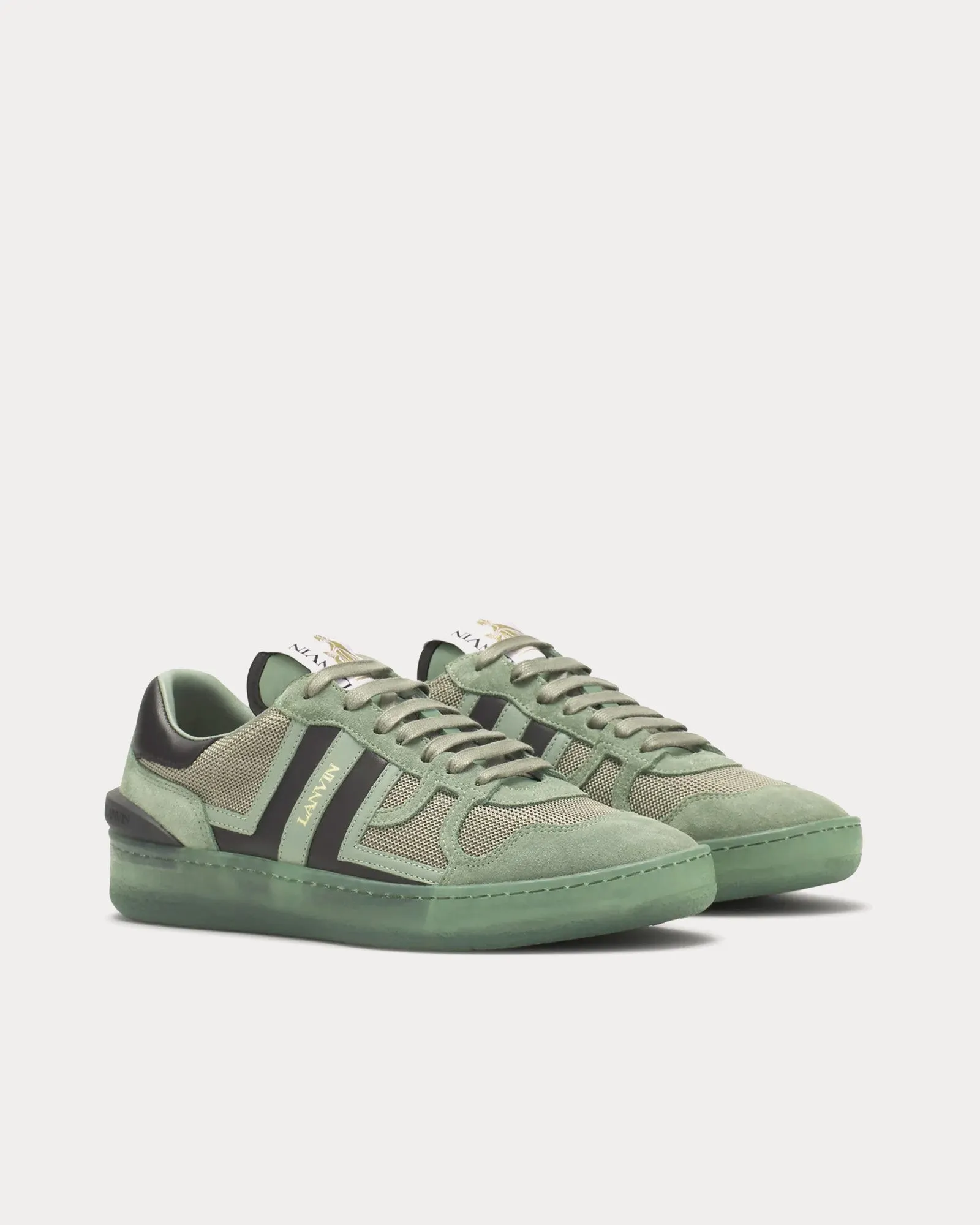 Clay Mesh Vert De Gris Low Top Sneakers