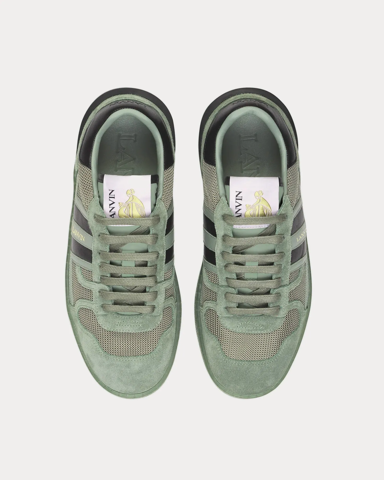 Clay Mesh Vert De Gris Low Top Sneakers