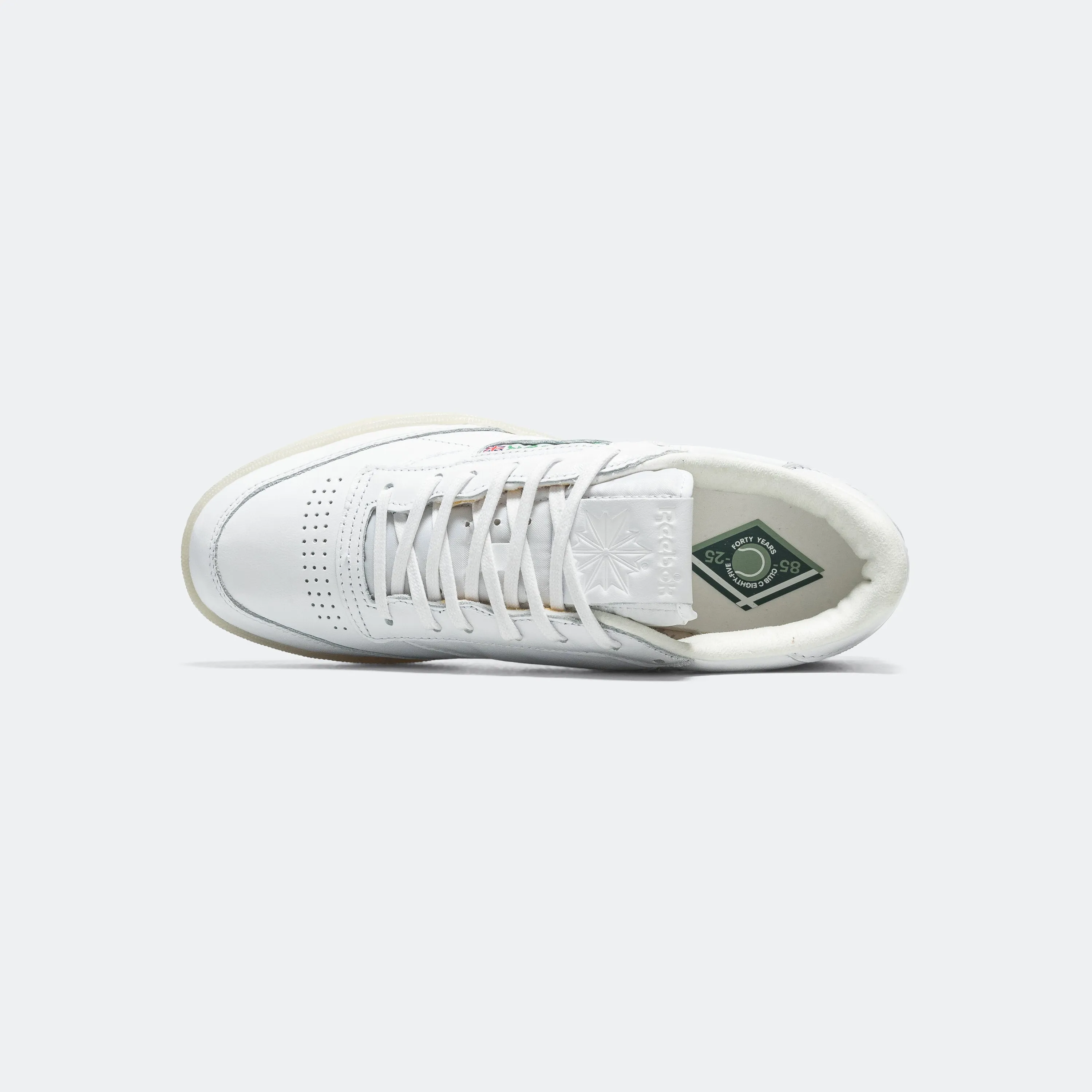 Club C 85 Vintage - White/Glen Green/Vector Red