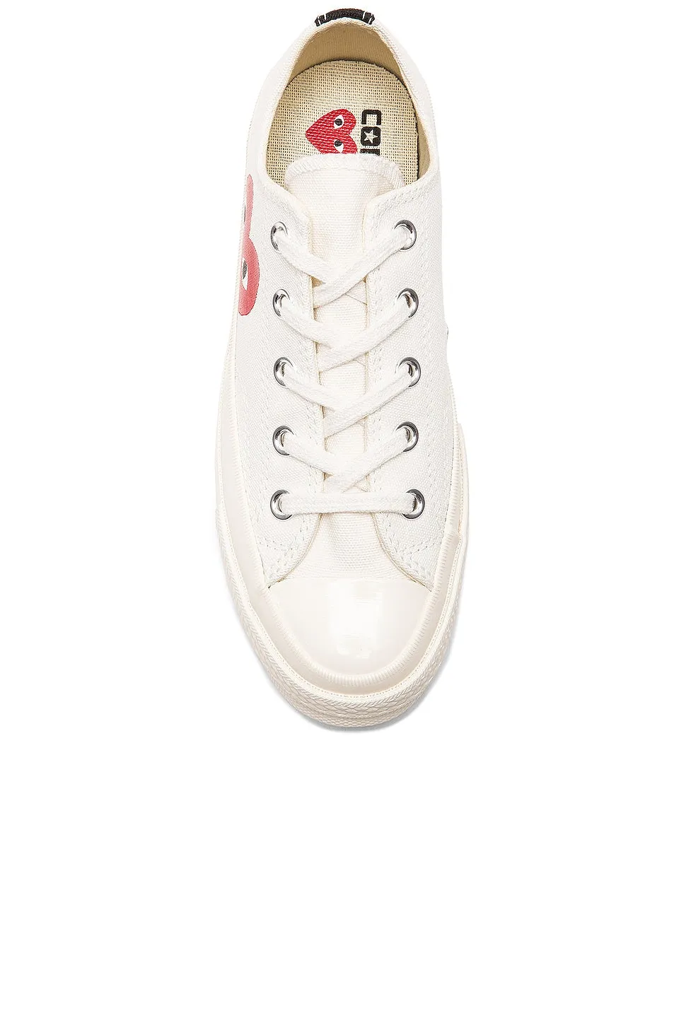 Comme des Garçons Converse Large Emblem Low Top Canvas sneakers, white