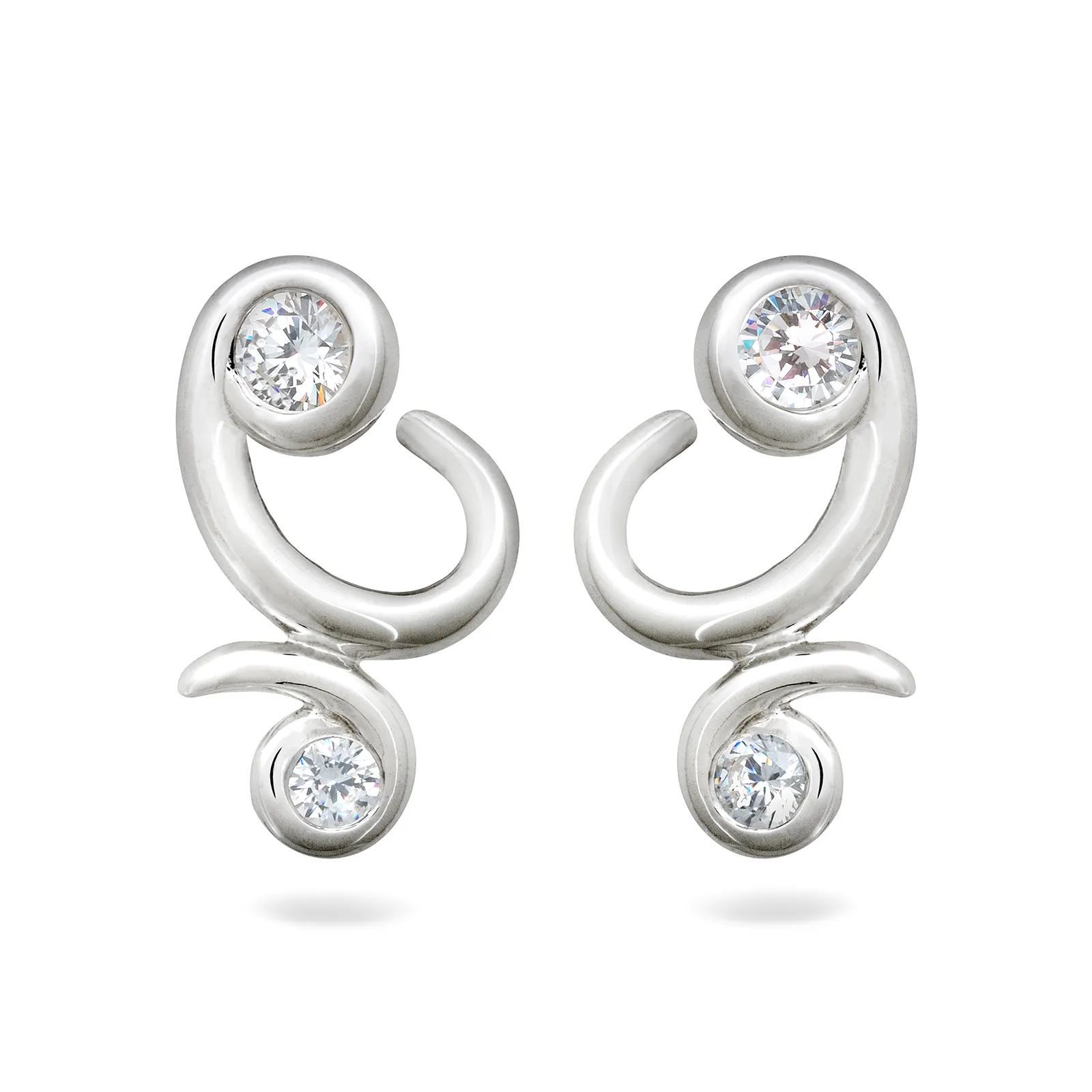Contour Bossa Nova Sterling Silver Earrings