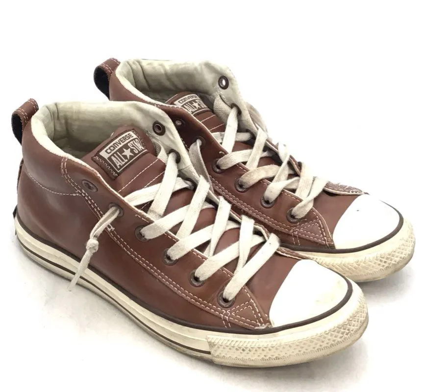 Converse Men's 136420C Brown Leather Athletic Shoes - Size 7