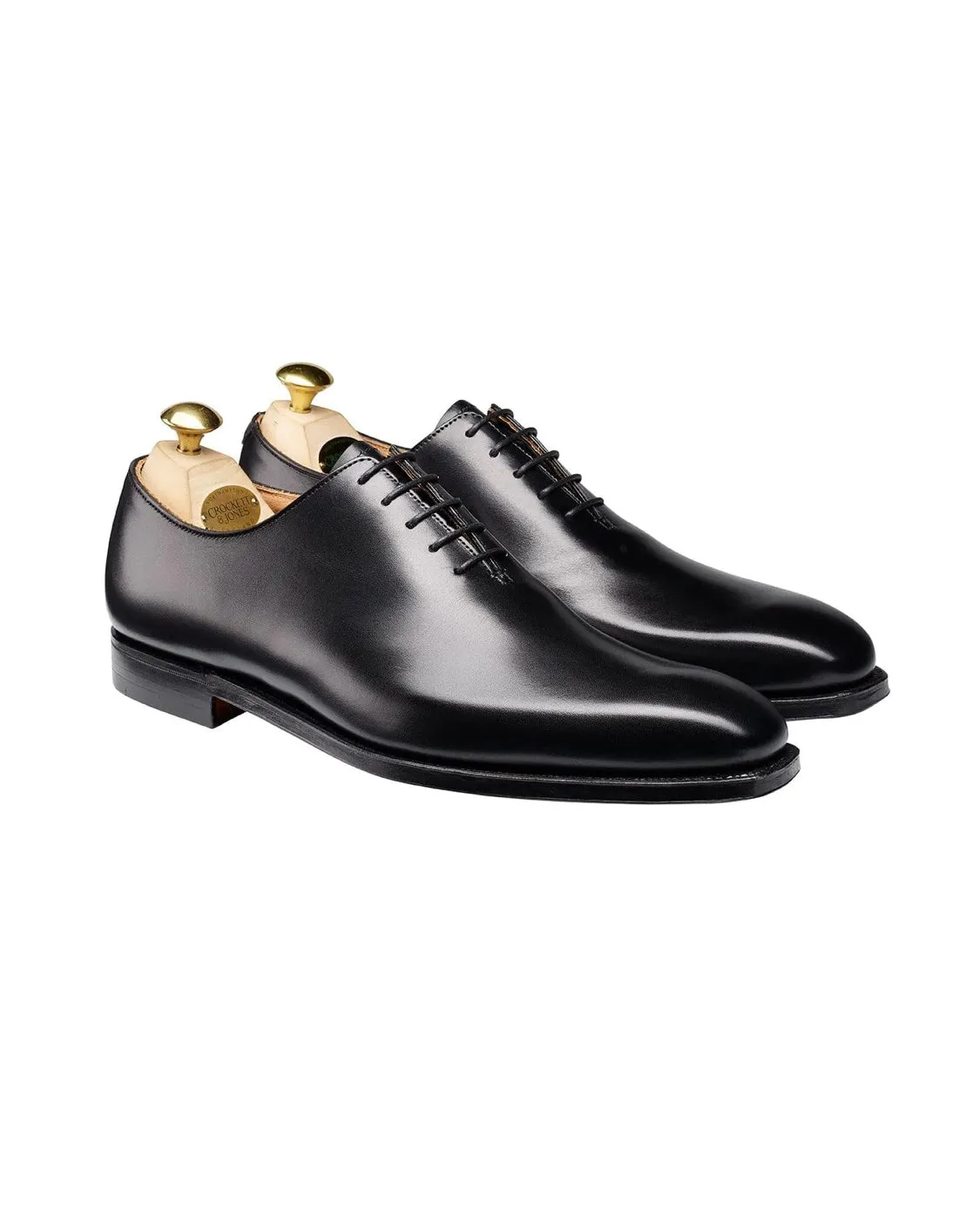 Crockett & Jones Alex Whole Cut Black Calf Oxford Shoes