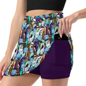 Disney Haunted Mansion Haunted Mansion Favorites Athletic A-Line Skirt With Pocket Solid Shorts