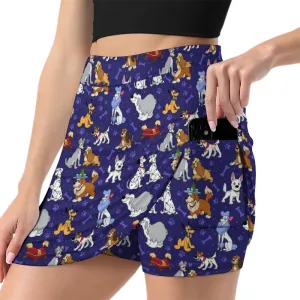 Dog Favorites Athletic A-Line Skirt With Pocket