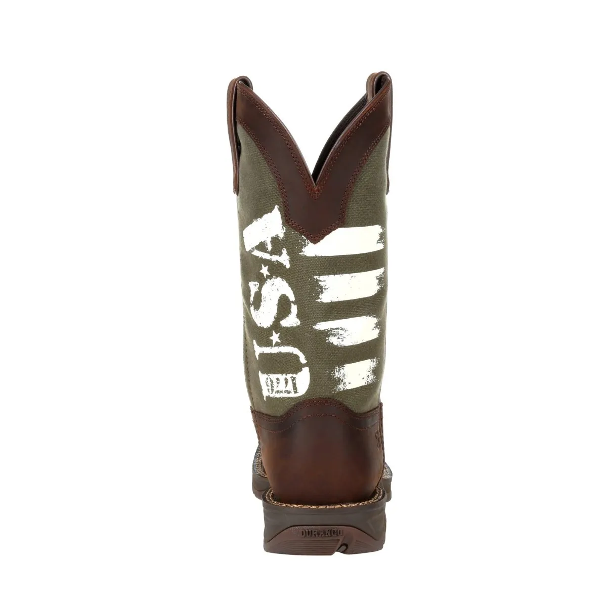 Durango Rebel Men's Western 12" Pull-on Work Boots Ddb0313 In Brown And Army Green