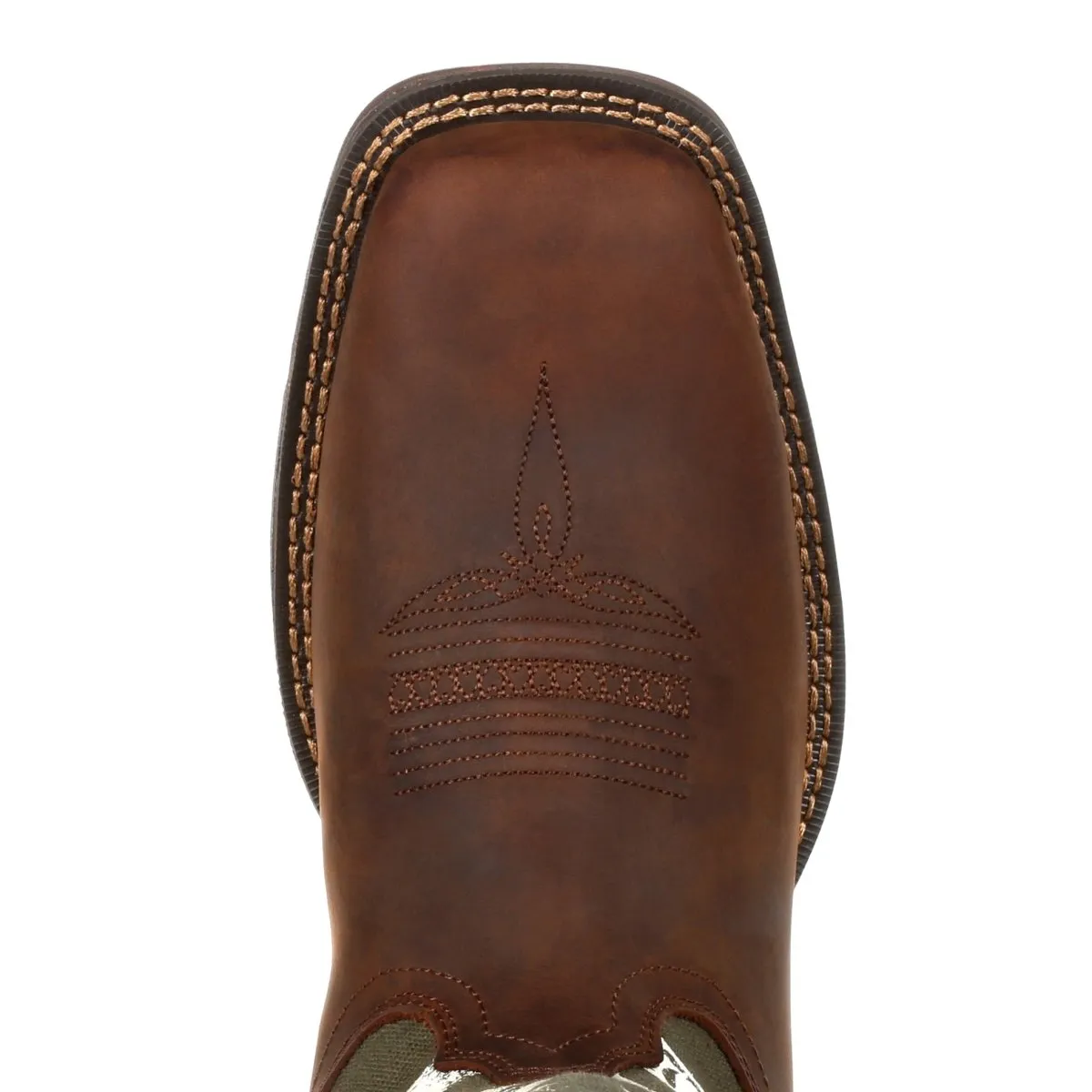 Durango Rebel Men's Western 12" Pull-on Work Boots Ddb0313 In Brown And Army Green