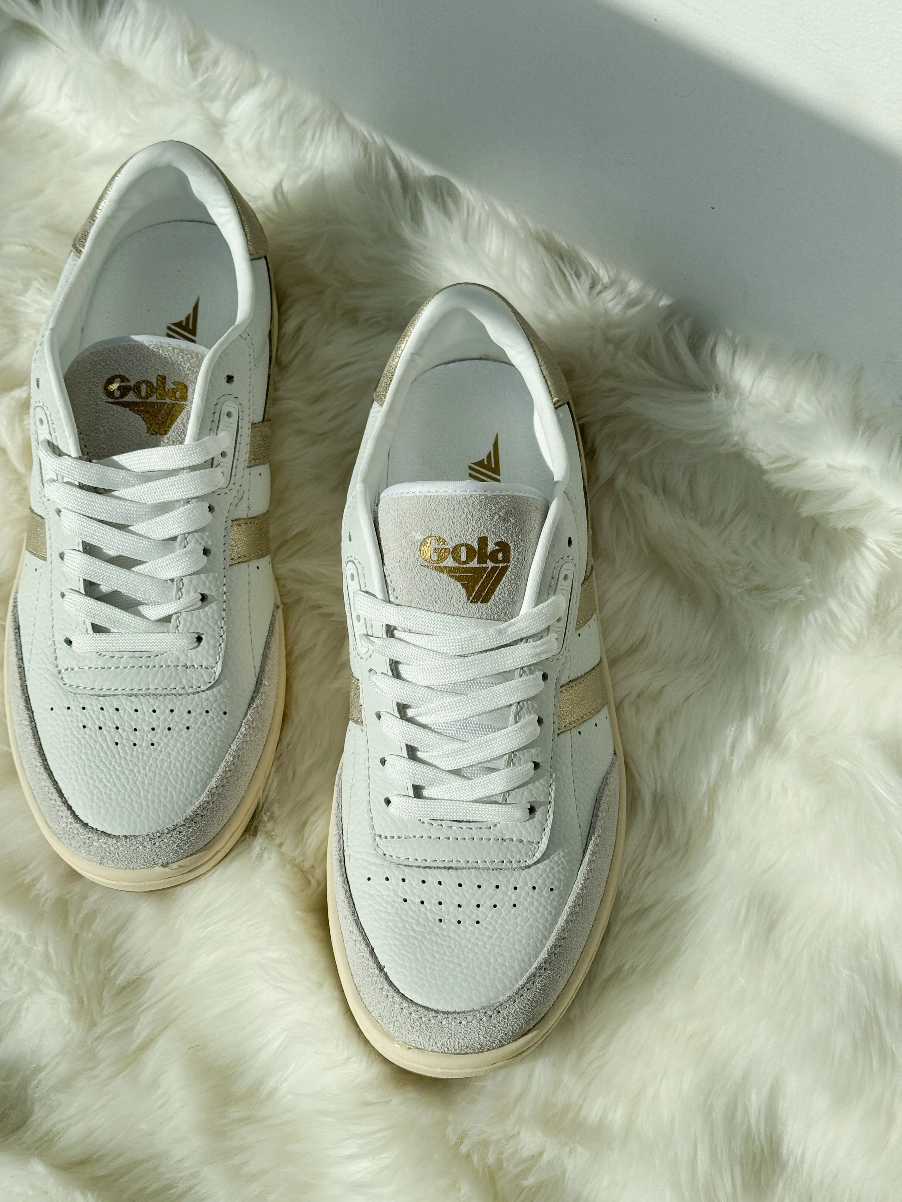 Falcon Mirror White/Gold Sneakers
