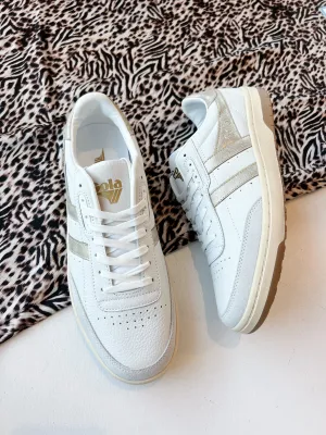 Falcon Mirror White/Gold Sneakers