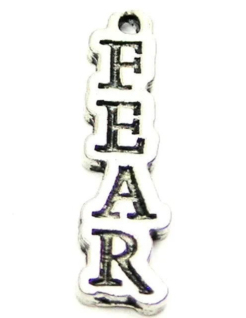Fear Letters Going Down Genuine American Pewter Charm