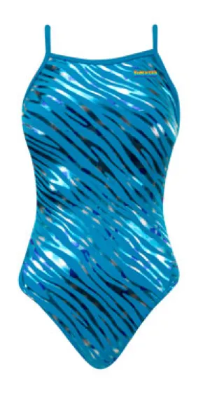 FINALS Funnies Zebra Plaid Wing Back Swimsuit - Adult