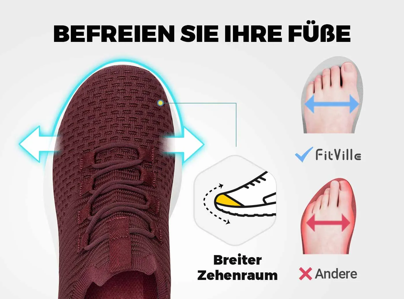 FitVille Damen Cloud Wanderer V15