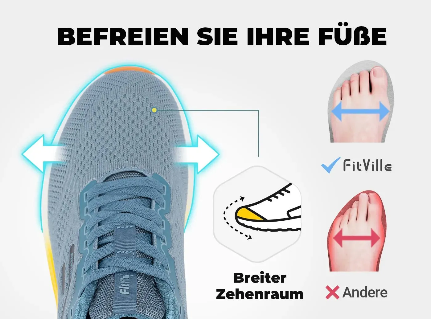 FitVille Herren JetCore Laufschuhe V1