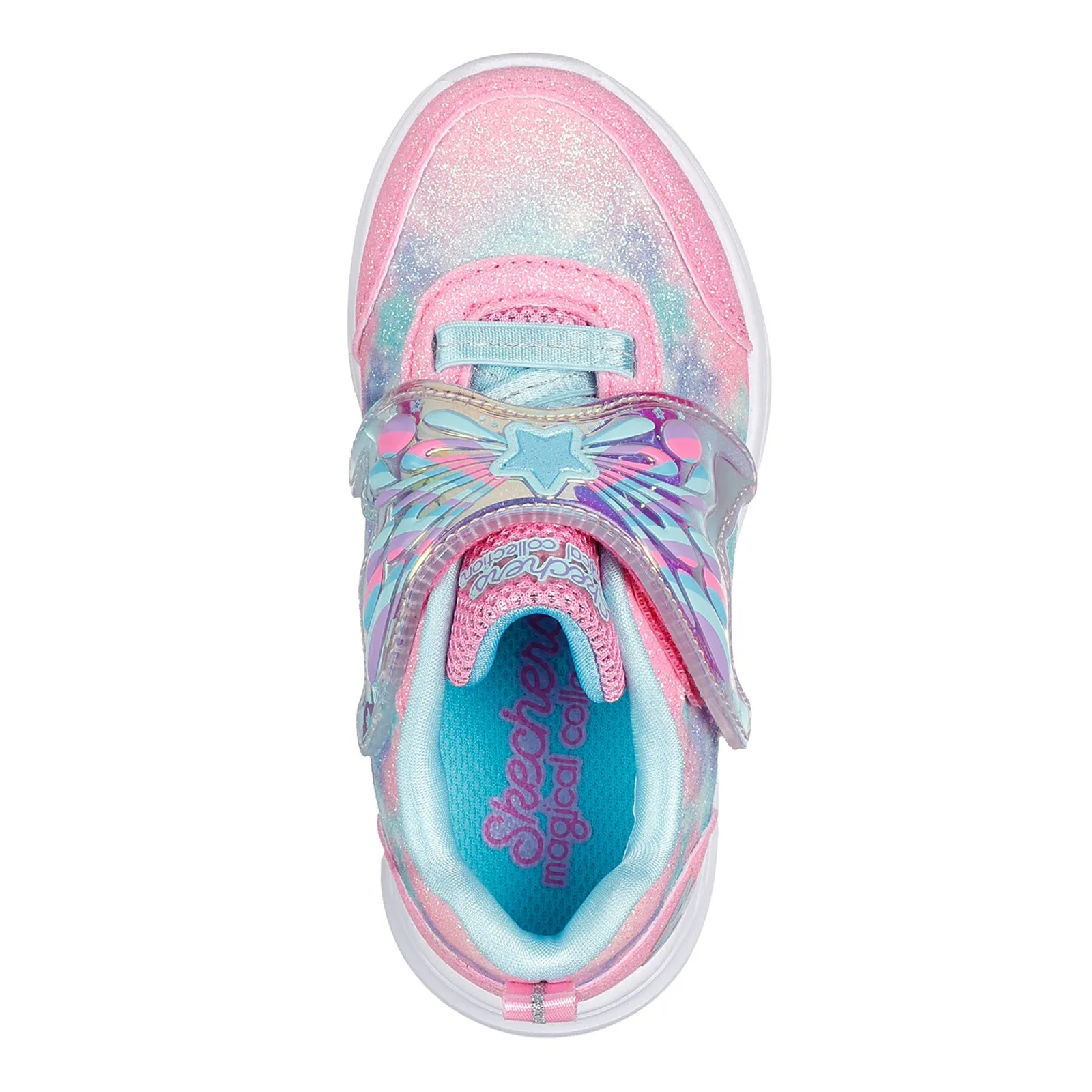 Girl's Skechers, Glimmer Kicks - Magical Wings Sneaker - Toddler