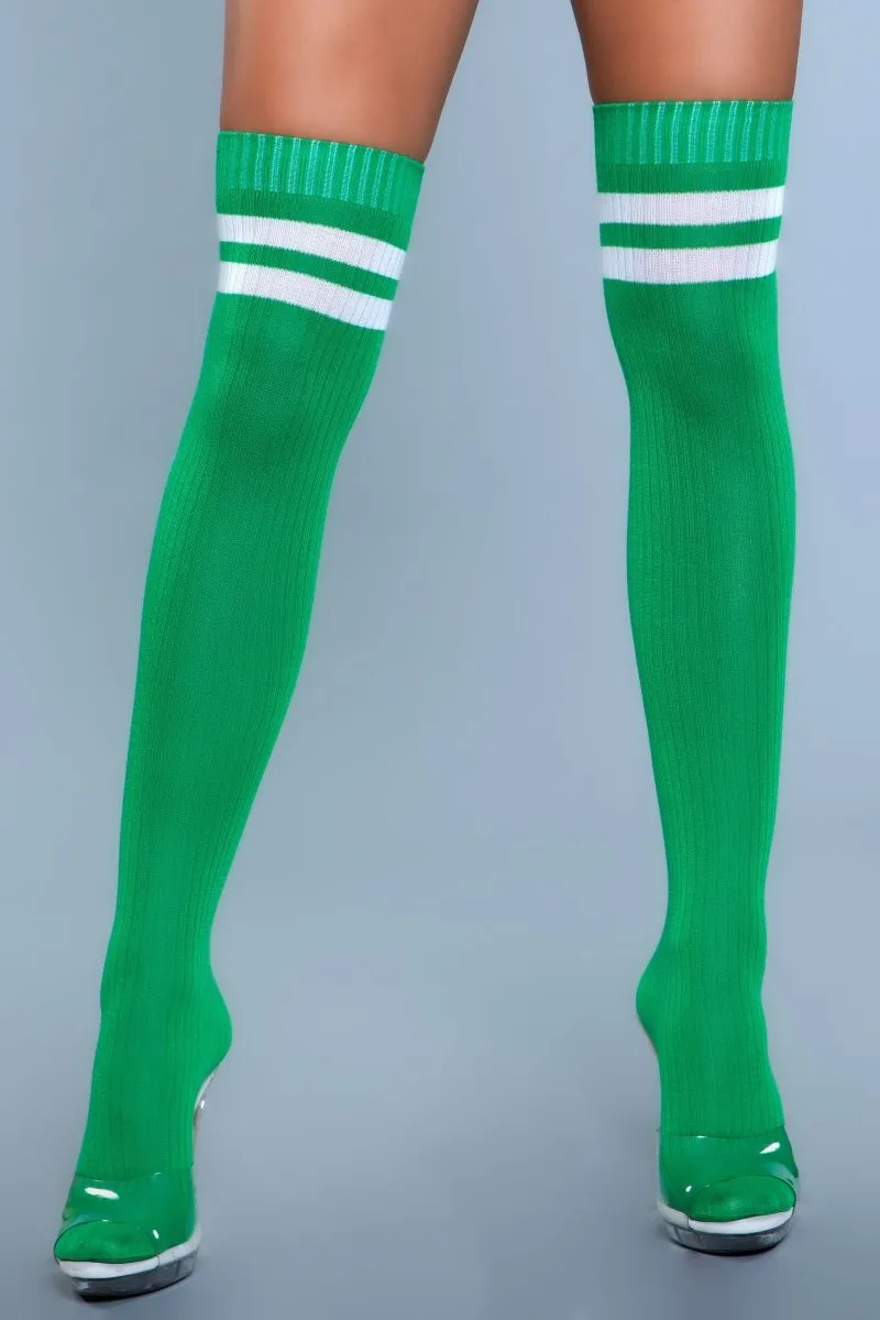 Going Pro Thigh Highs Green