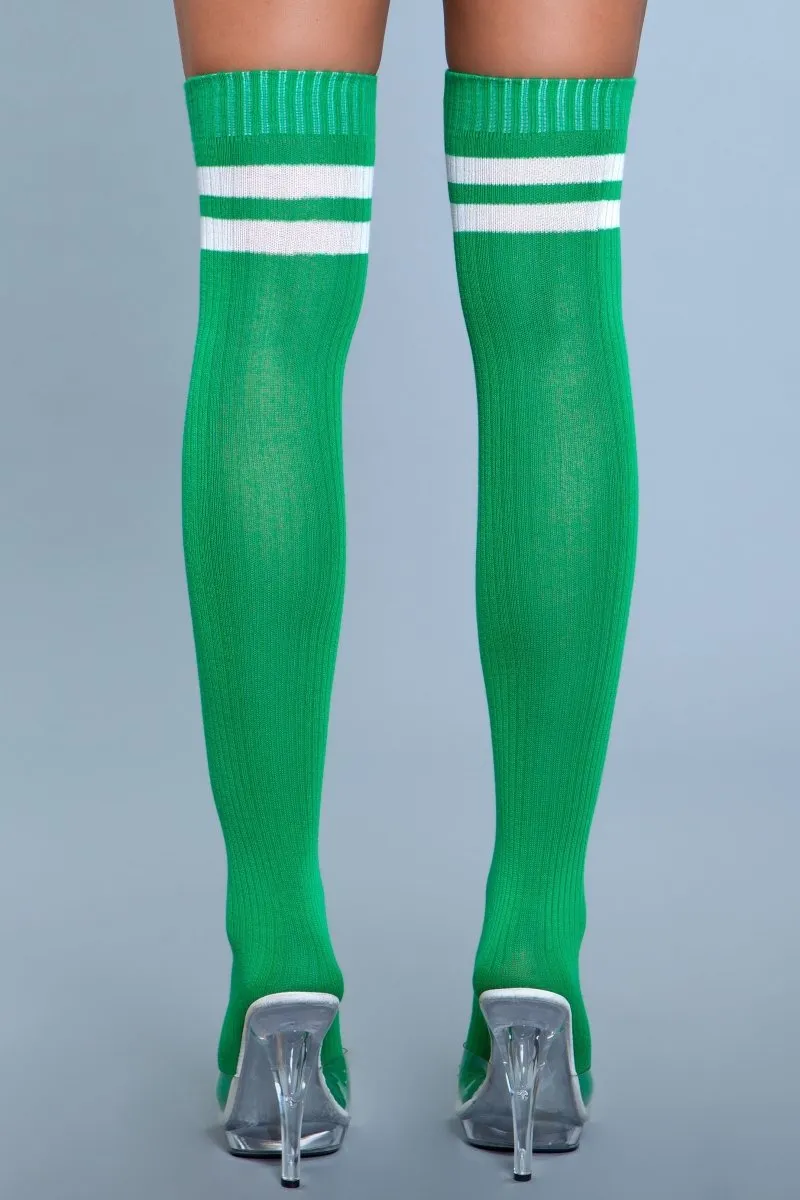 Going Pro Thigh Highs Green