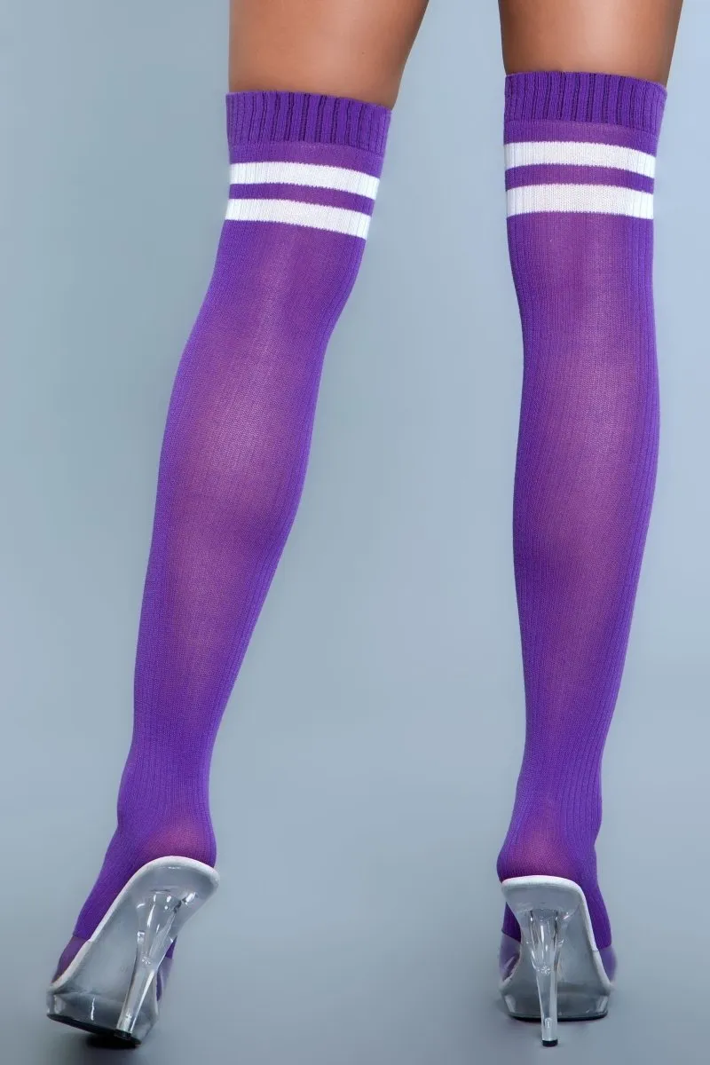 Going Pro Thigh Highs Purple