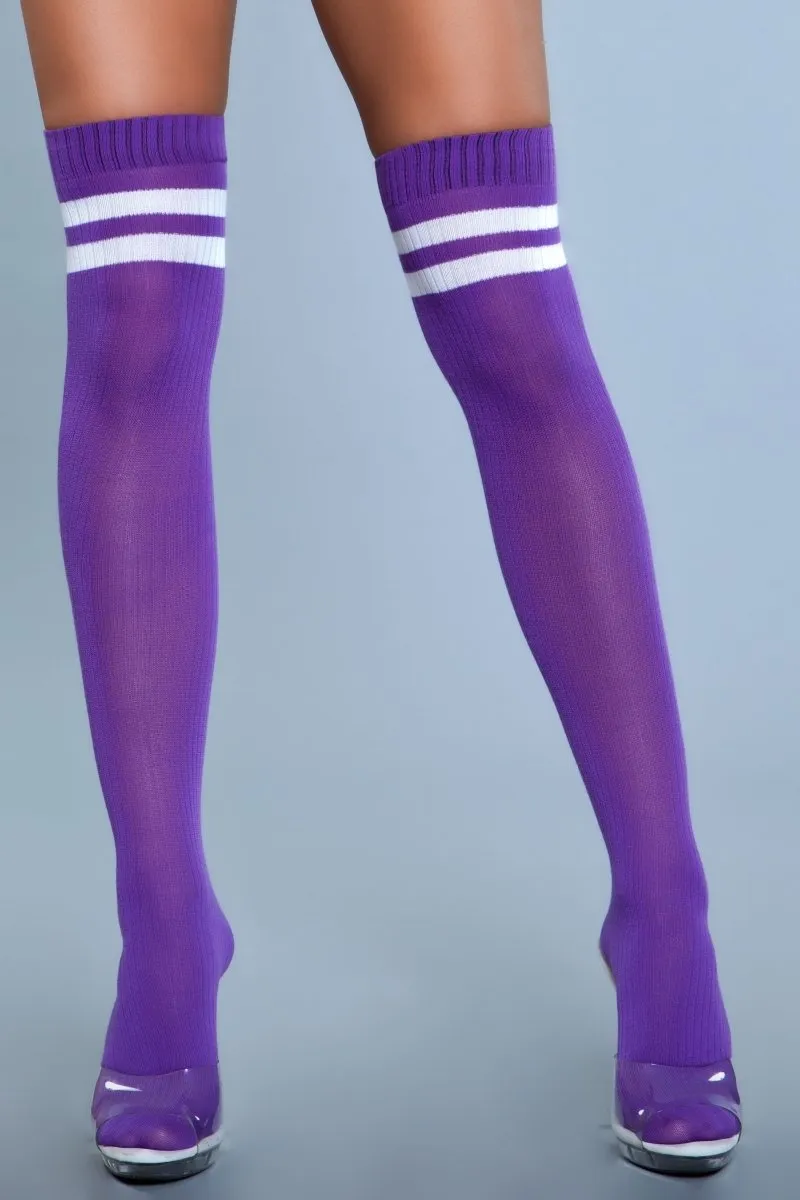 Going Pro Thigh Highs Purple
