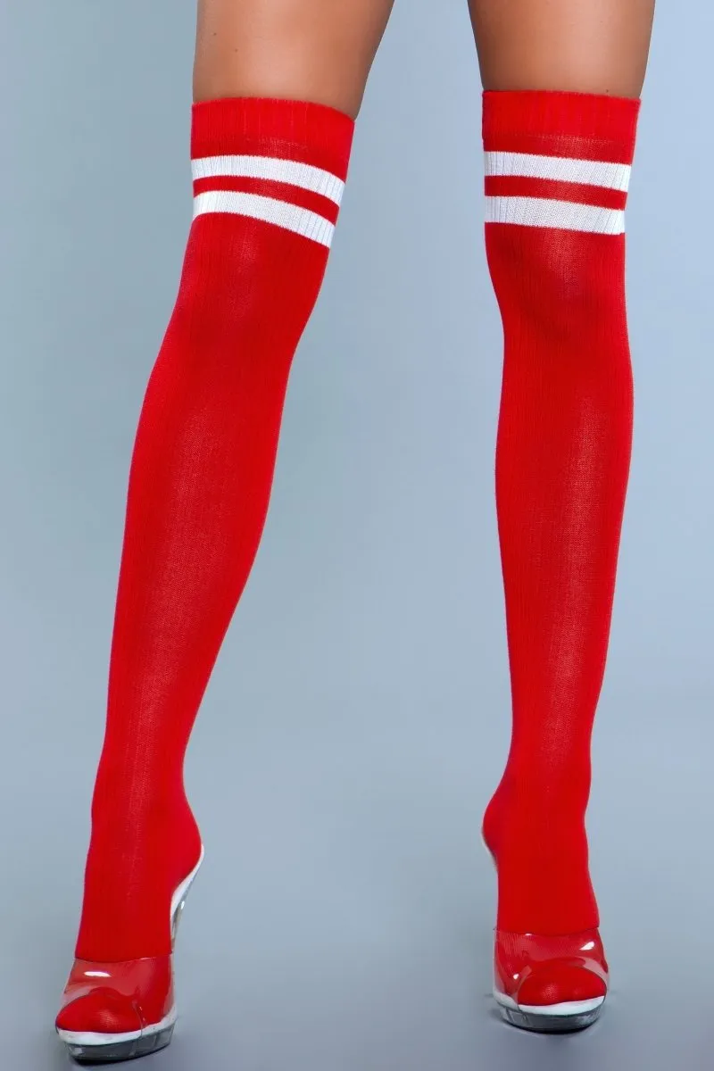 Going Pro Thigh Highs Red