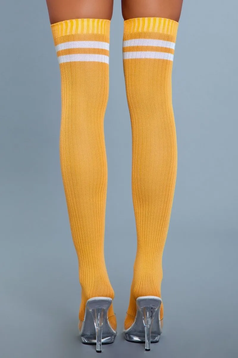 Going Pro Thigh Highs Yellow