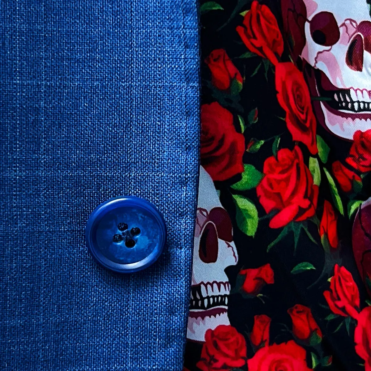 Guabello SPACE Blue Self Plaid Suit