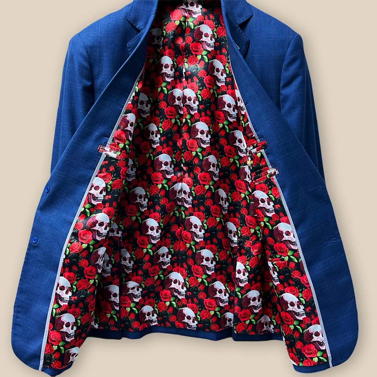 Guabello SPACE Blue Self Plaid Suit