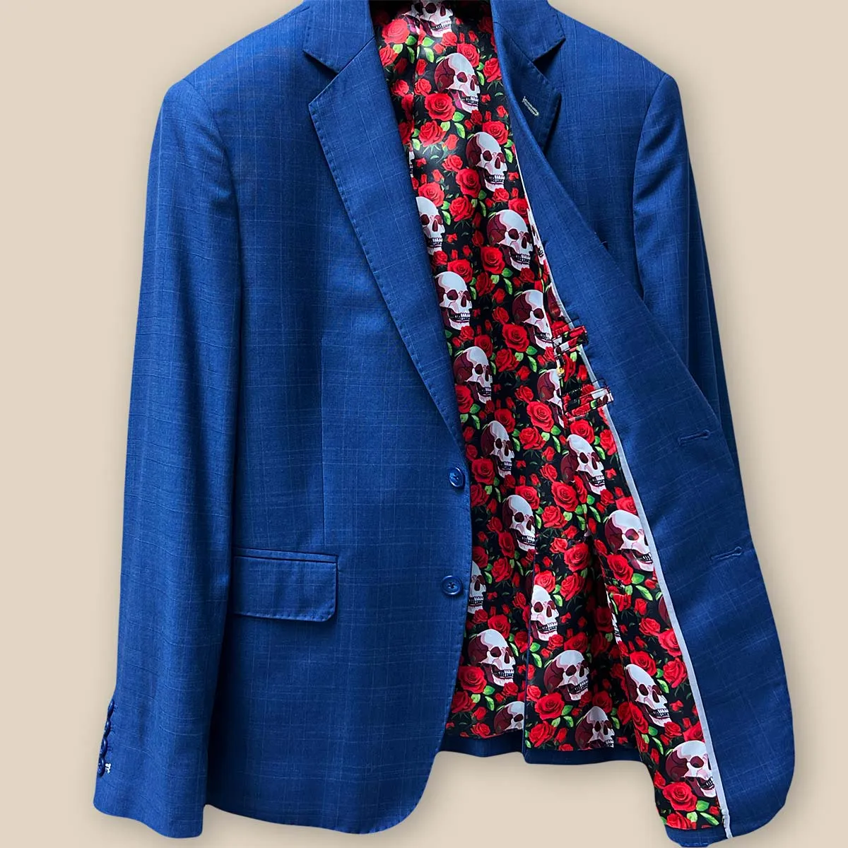 Guabello SPACE Blue Self Plaid Suit